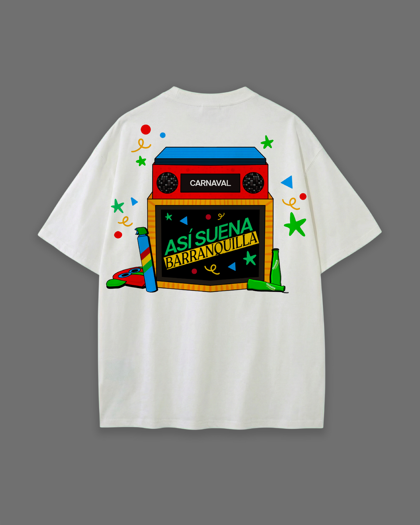 CAMISETA OVERSIZED ASÍ SUENA BARRANQUILLA