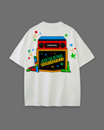 CAMISETA OVERSIZED ASÍ SUENA BARRANQUILLA